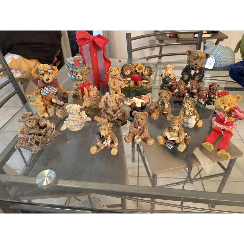 Huge Lot of 23 Vintage Teddy Bear Figurines Boyds Bears Bearstone Ks Collection